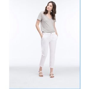 AG Adriano Goldschmied THE TRISTAN TAILORED WHITE TROUSER Size 26 R